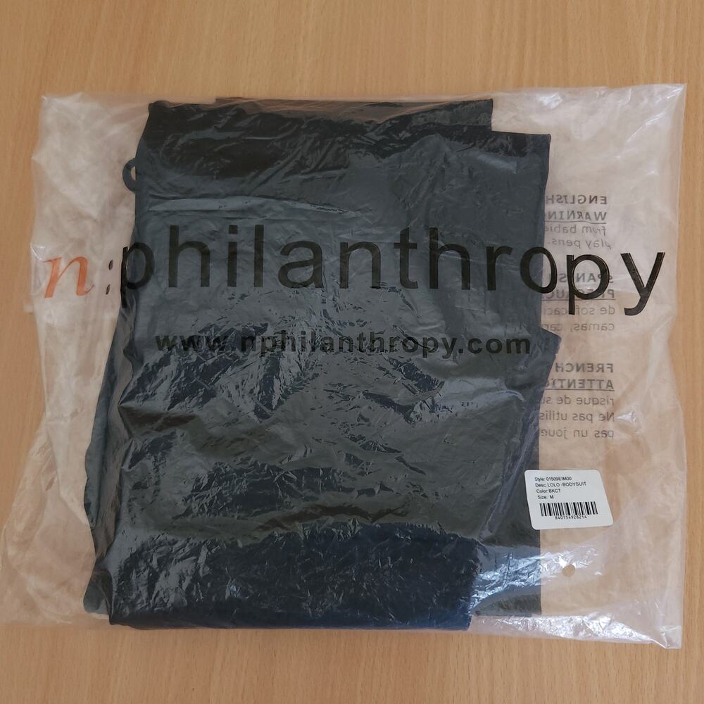 N:PHILANTHROPY Lolo scoopback cutout athletic bodysuit black one piece Sz M NEW - Picture 7 of 8